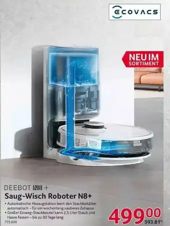 Selgros Deebot Saug-wisch Roboter N8+ Ecovacs Angebot