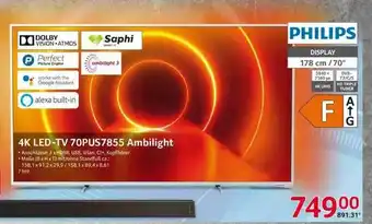 Selgros Philips 4k Led-tv 70pus7855 Ambilight Angebot