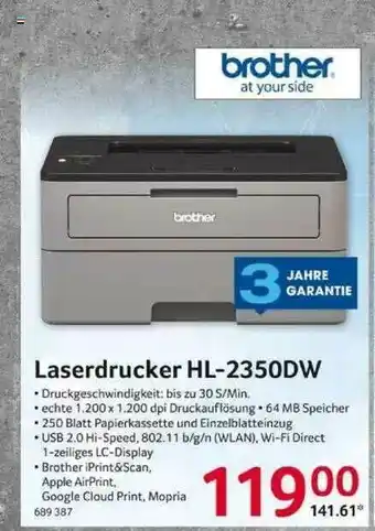 Selgros Brother Laserdrucker Hl-2350dw Angebot