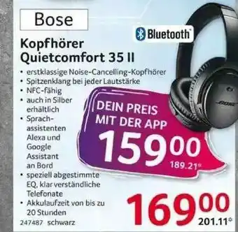 Selgros Bose Kopfhörer Quietcomfort 35II Angebot