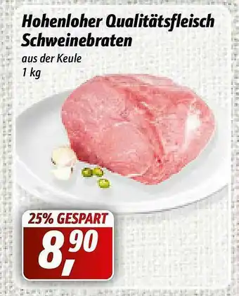 Simmel Hohenloher Qualitätsfleisch Schweinebraten Angebot