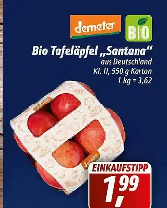 Simmel Demeter Bio Tafeläpfel „santana” Angebot