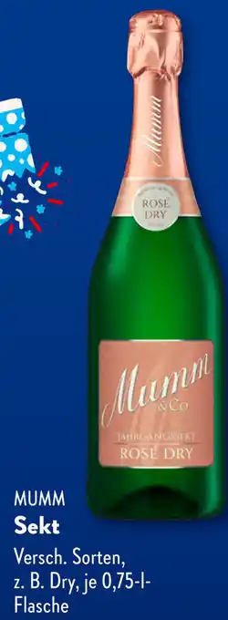 Aldi Süd MUMM Sekt 0,75 L Flasche Angebot