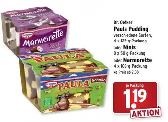 Wasgau Dr. Oetker Paula Pudding, Minis oder  Marmorette Angebot