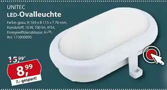 Sonderpreis Baumarkt Unitec Led-ovalleuchte Angebot