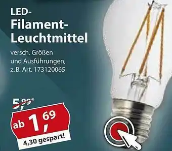 Sonderpreis Baumarkt Led-filament-leuchtmittel Angebot