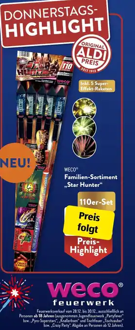 Aldi Süd WECO Familien-Sortiment ,,Star Hunter" 110er-Set Angebot