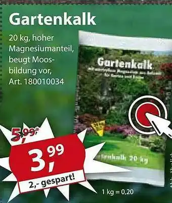 Sonderpreis Baumarkt Gartenkalk Angebot