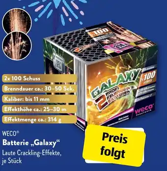 Aldi Süd WECO Batterie ,,Galaxy" Angebot