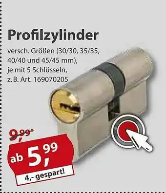 Sonderpreis Baumarkt Profilzylinder Angebot