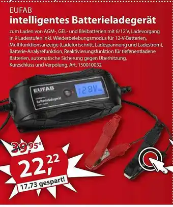 Sonderpreis Baumarkt Eufab Intelligentes Batterieladegerät Angebot