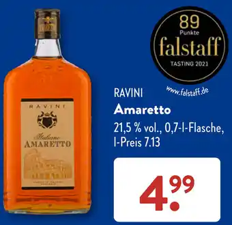 Aldi Süd RAVINI Amaretto 0,7 L Flasche Angebot