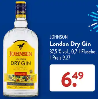 Aldi Süd JOHNSON London Dry Gin 0,7 L Flasche Angebot