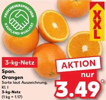 Kaufland Span. Orangen 3-kg-Netz Angebot