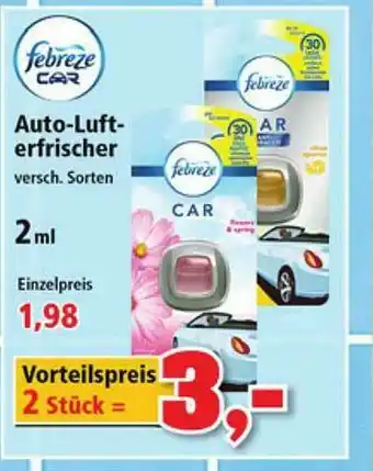 Thomas Philipps Febreze Car Auto-luft-erfrischer Versch. Sorten Angebot