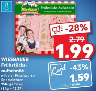 Kaufland WIESBAUER Frühstücksaufschnitt 150 g Packg. Angebot