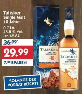 Hol'ab Getränkemarkt Talisker Single Malt 10 Jahre 0.7 Ltr. Angebot