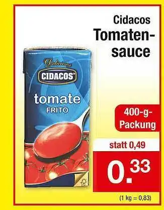 Zimmermann Cidacos Tomatensauce Angebot