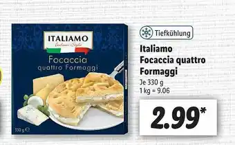 Lidl Italiano Focaccia Quattor Formaggi Angebot