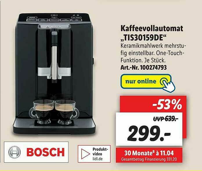 Kaffeevollautomat „tis30159de” Angebot bei Lidl