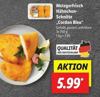 Lidl Metzgerfrisch Hähnchen-schnitte „cordon Bleu” Angebot