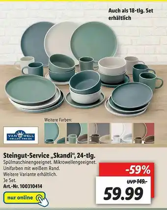 Lidl Steingut-service „skandi” 24-tlg Angebot