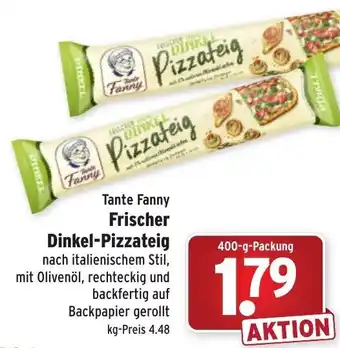 Wasgau Tante Fanny Frischer Dinkel Pizzateig 400g Angebot