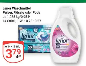 Globus Lenor Waschmittel Pulver, Flüssig oder Pods je 14-19 WL Angebot