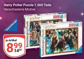 Globus Ravensburger Harry Potter Puzzle 1.000 Teile Verschiedene Motive Angebot