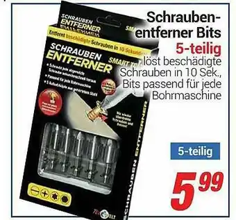 CENTERSHOP Schrauben-entferner Bits 5-teilig Angebot