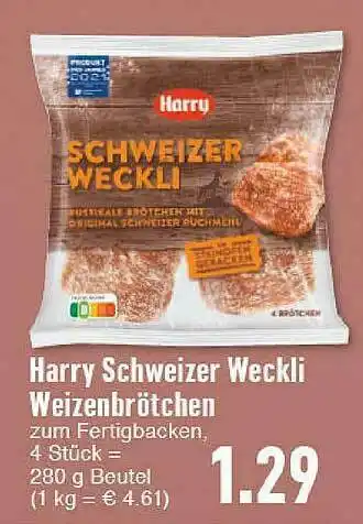 E-Center Harry Schweizer Weckli Weizenbrötchen Angebot