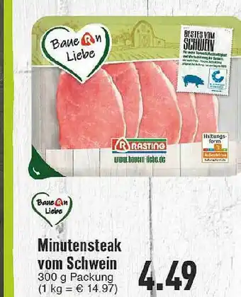 E-Center Minutensteak Vom Schwein Angebot