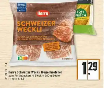 E-Center Harry Schweizer Weckli Weizenbrötchen Angebot