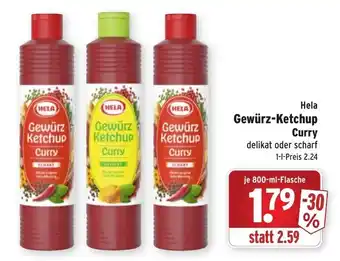 Wasgau Hela Gewürz Ketchup Curry 800ml Angebot