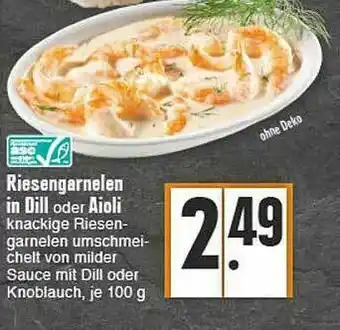 E-Center Riesengarnelen In Dill Oder Aioli Angebot