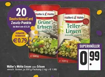 E-Center Müller's Mühle Linsen Oder Erbsen Angebot