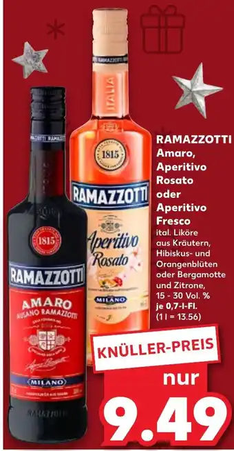 Kaufland RAMAZZOTTI Amaro, Aperitivo Rosato oder Aperitivo Freco 0,7 L-Fl. Angebot