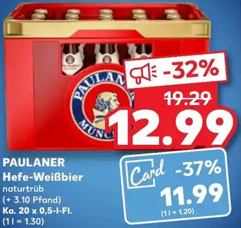 Kaufland PAULANER Hefe-Weißbier Ka. 20x0,5 L-FL. Angebot