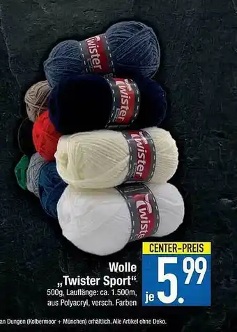E-Center Wolle „twister Sport” Angebot