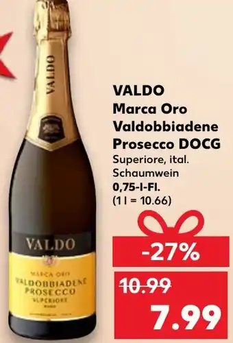 Kaufland VALDO Marca Oro Valdobbiadene Prosecco DOCG 0,75 L-Fl. Angebot