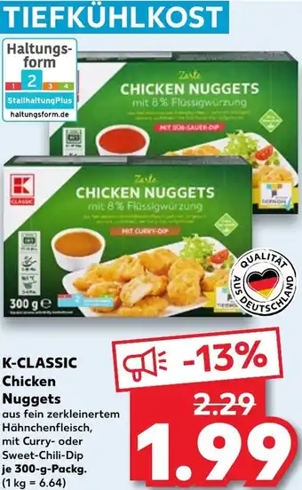 Kaufland K-CLASSIC Chicken Nuggets 300 g Packg. Angebot