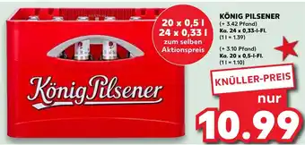 Kaufland KÖNIG PILSENER Ka. 24 x 0,33-L-FI. /Ka. 20 x 0,5 L-Fl. Angebot