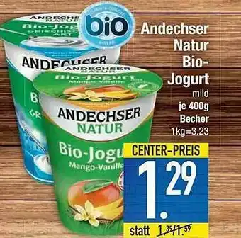 E-Center Andechser Natur Bio-joghurt Angebot