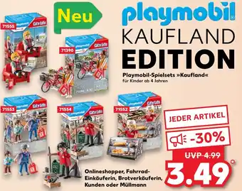 Kaufland Playmobil Onlineshopper, Fahrrad-Einkäuferin, Brotverkäuferin, Kunden oder Müllmann Angebot