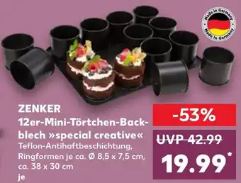 Kaufland ZENKER 12er Mini-Törtchen Backblech special creative Angebot