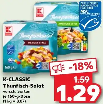 Kaufland K-CLASSIC Thunfisch-Salat 160 g Dose Angebot