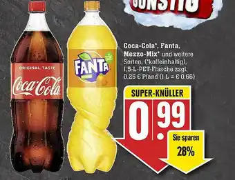 Edeka Coca-cola, Fanta, Mezzo-mix Angebot