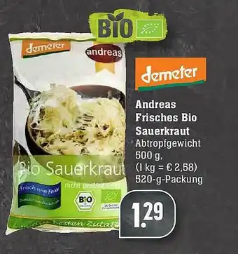 Edeka Andres Frisches Bio Sauerkraut Angebot