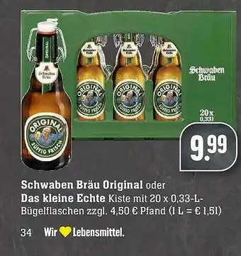 Edeka Schwaben Bräu Original Oder Das Kleine Echte Angebot