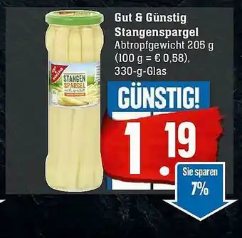 Edeka Gut & Günstig Stangenspargel Angebot